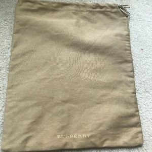Burberry Brown Drawstring Dust Bag 15" x 12" New